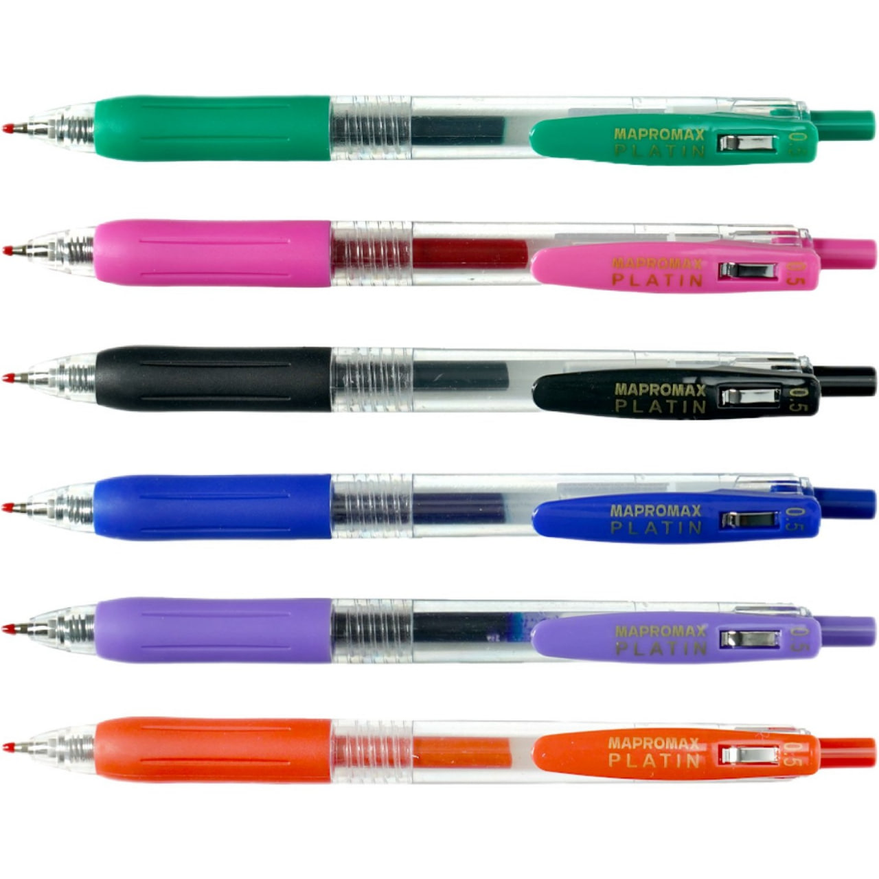 خودکار فشاری 7 دهم گریپ دار مدل پلاتین از برند مپرومکس