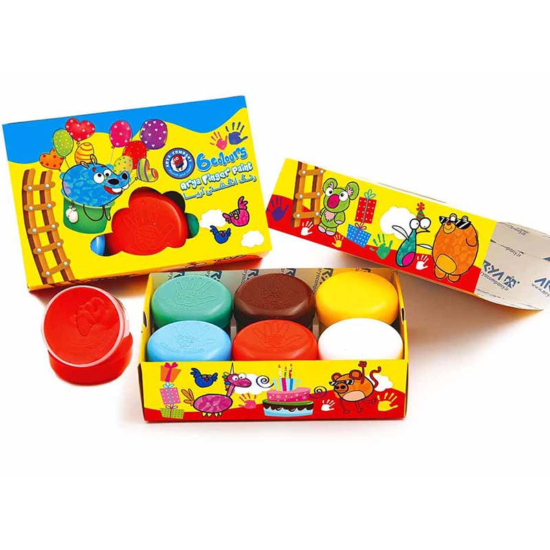 رنگ انگشتی 6 رنگ آریا