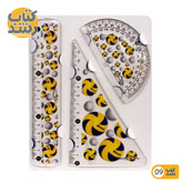 ست خط کش،گونیا و نقاله طلقی