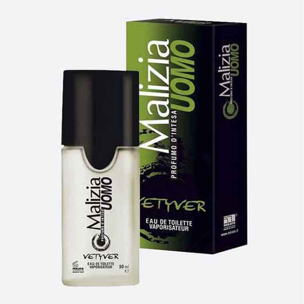 عطر مردونه مالیزیا(مالزیا) سبز یومو وتیور اصل لوزی سوییس_گرمی(دکانت)- Mirato - Malizia Uomo Vetyver