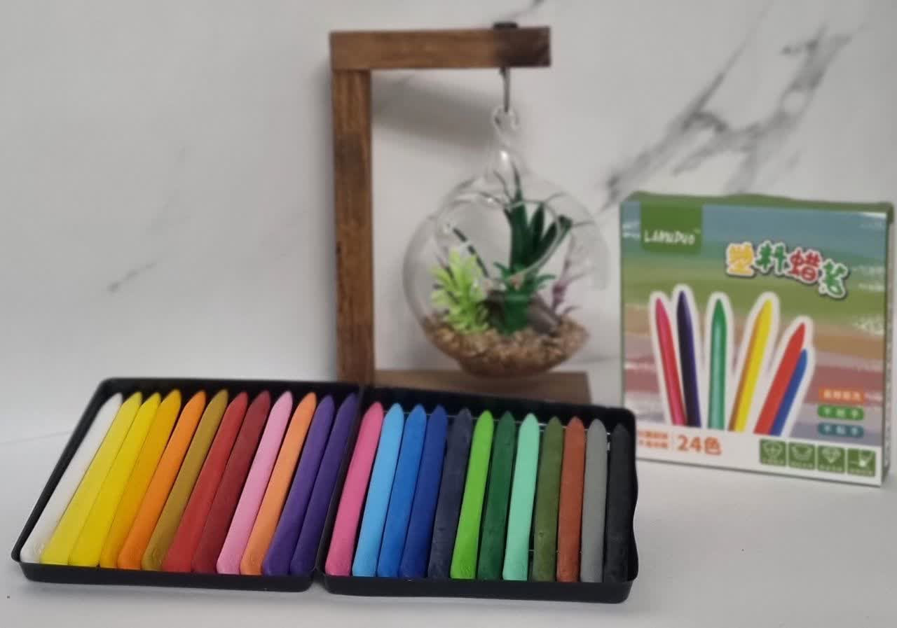 مداد شمعی 24 رنگ ضد آب سنگی
